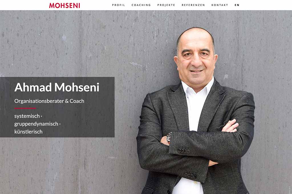 Webdesign Ingolstadt: Webpage für Kunde Mohseni Beratung